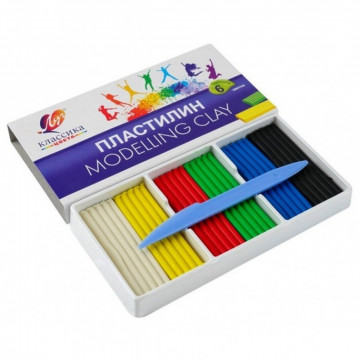 Пластилин Луч Классика 6 цветов 120 г со стеком