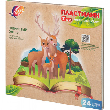 Пластилин Луч Zoo 24 цвета